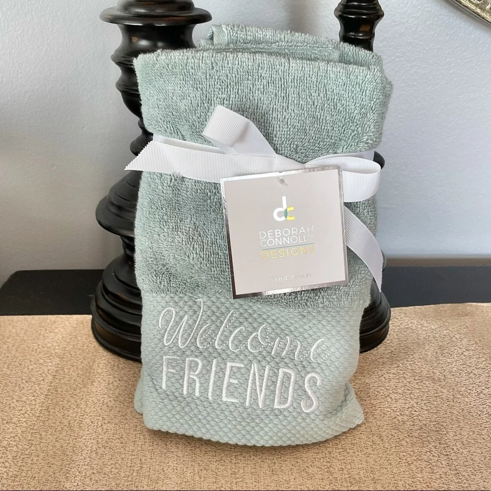 🆕SET OF 2 WELCOME FRIENDS Hand Towels